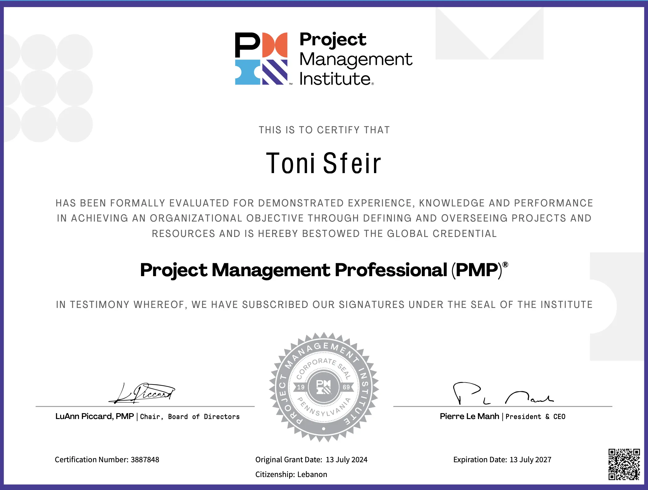 Project Management Professional